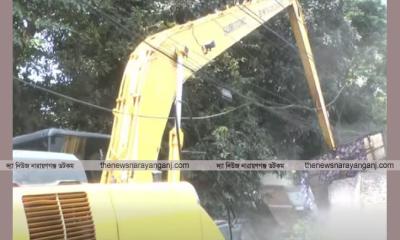 পাগলায় শ্রমিক দলের কার্যালয় সহ ২০ স্থাপনা উচ্ছেদ