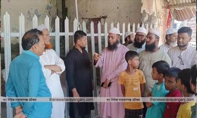 বন্দরে স্বর্ণের দোকানে ডাকাতি ঘটনাস্থলে জামায়াত নেতৃবৃন্দ