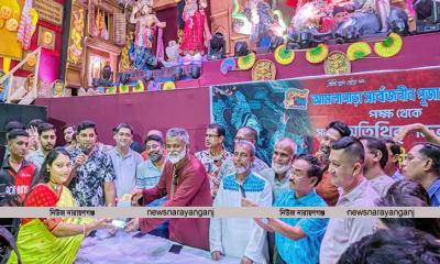 মন্ডপে মন্ডপে শংখ ধ্বনি প্রতিযোগিতা