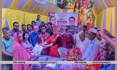 খোরশেদের পৃষ্ঠপোষকতায় চাষাঢ়ায় চর্মকার সম্প্রদায়ের দূর্গা উৎসব