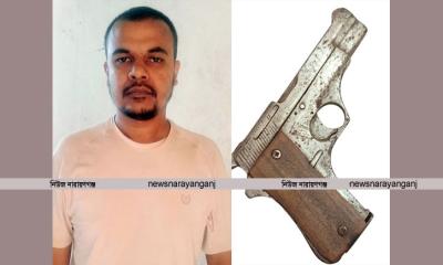 ছাত্রলীগ সভাপতির বাড়ি থেকে বিদেশী পিস্তল উদ্ধার