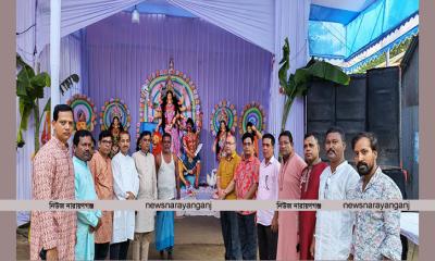 সপ্তমী পুজাতে আড়াইহাজার বিভিন্ন পূজামণ্ডপ পরিদর্শন ঐক্য পরিষদের