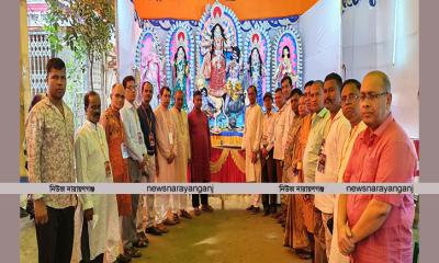 মহাঅষ্টমীতে রূপগঞ্জের পূজামণ্ডপ পরিদর্শন করলেন ঐক্য পরিষদ
