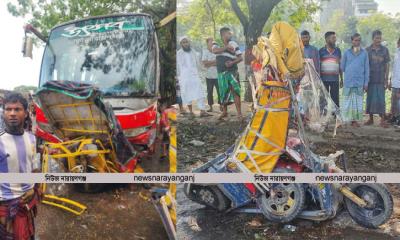 উৎসব বাসের চাপায় রিকশাচালক নিহত, আহত আরো তিনজন
