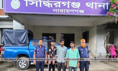 সিদ্ধিরগঞ্জ থেকে চুরি হওয়া গরু সোনারগাঁ হতে উদ্ধার, গ্রেফতার ৩