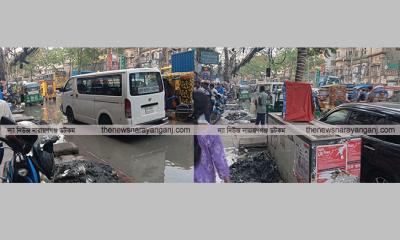 বিনা বৃষ্টিতে নগরীতে কৃত্রিম বন্যা