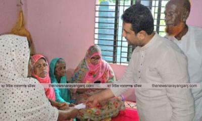 বজ্রপাতে নিহত মোকারমের পরিবারের পাশে আজাদ