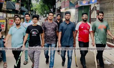 করতে ফজরের  পরেই রাজপথে ছিল ছাত্রদল নেতা রাজিব